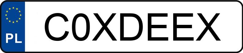 Numer rejestracyjny C0XDEEX posiada BMW 435i Coupe MR`13 E5 F32 M Sport Numer rejestracyjny C0XDEEX posiada BMW 435i Coupe MR`13 E5 F32 M Sport