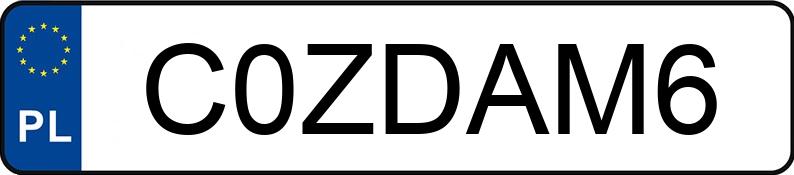 Numer rejestracyjny C0ZDAM6 posiada TOYOTA TOYOTA YARIS