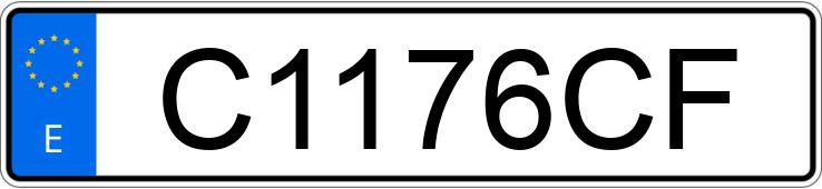 Numer rejestracyjny C1176CF posiada CITROEN XSARA
