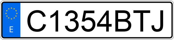 Numer rejestracyjny C1354BTJ posiada TRABANT BERLINA
