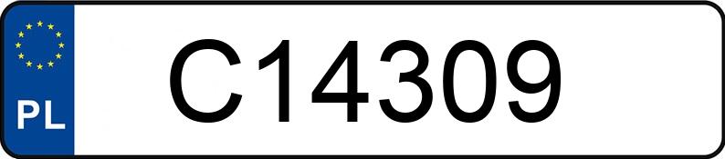 Numer rejestracyjny C14309 posiada FSC ŻUK A 07B