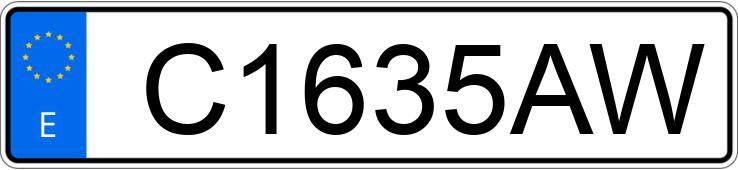 Numer rejestracyjny C1635AW posiada OPEL CALIBRA