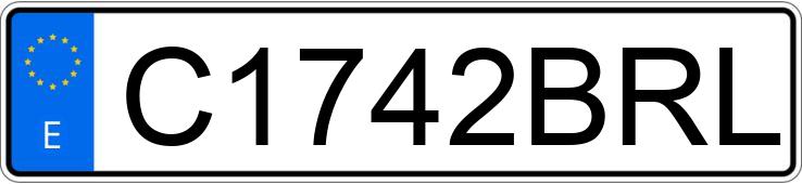 Numer rejestracyjny C1742BRL posiada TRABANT BERLINA