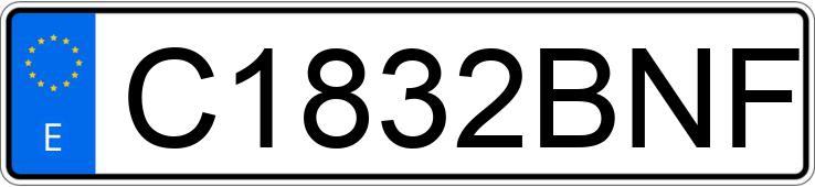 Numer rejestracyjny C1832BNF posiada DERBI CAMPERA