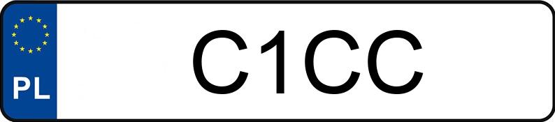 Numer rejestracyjny C1CC posiada DODGE CHARGER