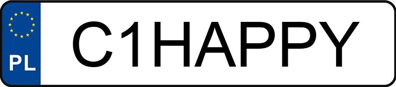 Numer rejestracyjny C1HAPPY posiada ZASTAVA 1100 1100