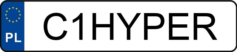 Numer rejestracyjny C1HYPER posiada CHEVROLET (USA) Equinox MR`10 E5 LT 4WD