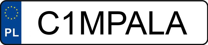 Numer rejestracyjny C1MPALA posiada CHEVROLET IMPALA
