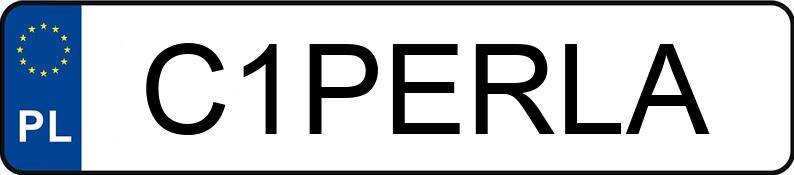 Numer rejestracyjny C1PERLA posiada TOYOTA TOYOTA YARIS CROSS