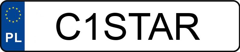 Numer rejestracyjny C1STAR posiada YAMAHA Choppery od 1000 ccm XVS 1300 A Midnight Star