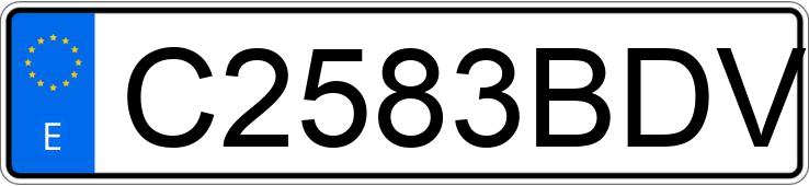 Numer rejestracyjny C2583BDV posiada DERBI SENDA