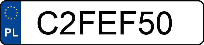 Numer rejestracyjny C2FEF50 posiada SAM ---