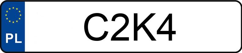 Numer rejestracyjny C2K4 posiada TOYOTA SUPRA