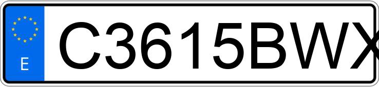Numer rejestracyjny C3615BWX posiada LVNENG LX05