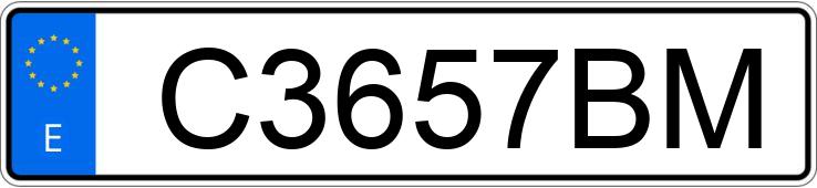 Numer rejestracyjny C3657BM posiada SEAT IBIZA