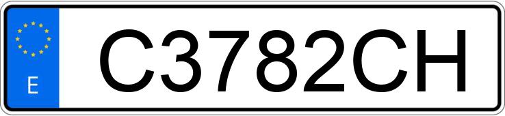 Numer rejestracyjny C3782CH posiada SEAT IBIZA Numer rejestracyjny C3782CH posiada SEAT IBIZA