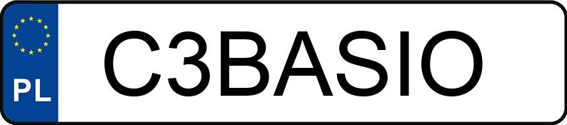 Numer rejestracyjny C3BASIO posiada AUDI A3 LIMOUSINE Numer rejestracyjny C3BASIO posiada AUDI A3 LIMOUSINE