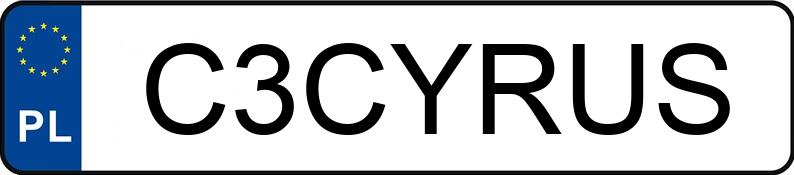 Registreringsnummeret C3CYRUS har BMW M 5 4.4 MR`21 E6d F90 M Competition Steptronic