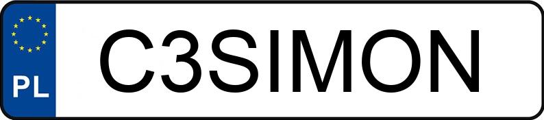 Numer rejestracyjny C3SIMON posiada BMW 320D