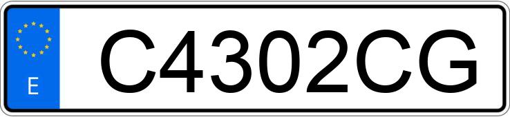 Die Registrierungsnummer C4302CG hat VOLKSWAGEN GOLF
