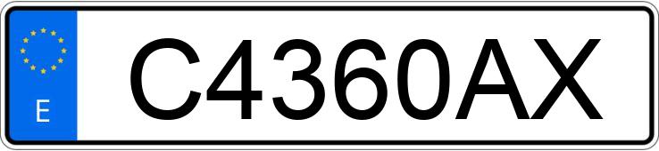 Numer rejestracyjny C4360AX posiada RENAULT 19