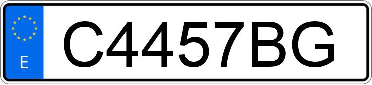 Numer rejestracyjny C4457BG posiada VOLKSWAGEN GOLF