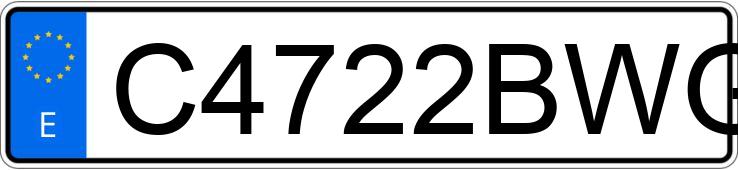 Numer rejestracyjny C4722BWG posiada EBROH SPUMA