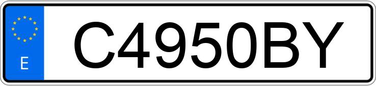 Numer rejestracyjny C4950BY posiada VOLKSWAGEN GOLF