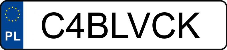 Numer rejestracyjny C4BLVCK posiada BMW 428i Coupe MR`13 E6 F32 xDrive