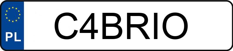 Numer rejestracyjny C4BRIO posiada AUDI Cabrio 2.8 Kat. e
