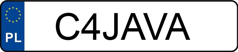 Numer rejestracyjny C4JAVA posiada MASERATI Quattroporte MR`16 E6 S