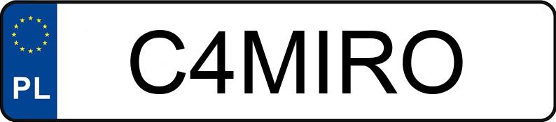 Numer rejestracyjny C4MIRO posiada MAZDA 6 - 2.5 MR`15 E6 SkyPassion Aut.