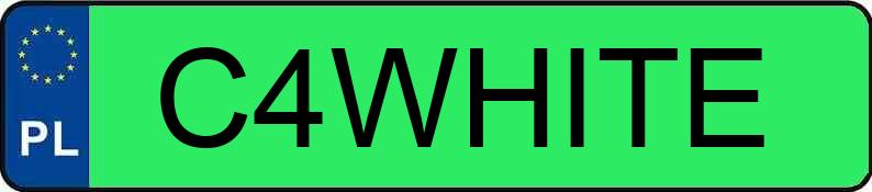 Numer rejestracyjny C4WHITE posiada TESLA Model 3 MR`19 Performance 75kWh CVT Numer rejestracyjny C4WHITE posiada TESLA Model 3 MR`19 Performance 75kWh CVT