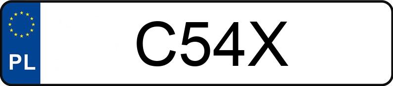 Numer rejestracyjny C54X posiada CHEVROLET CAMARO
