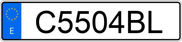 Numer rejestracyjny C5504BL posiada RENAULT 19