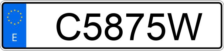 Numer rejestracyjny C5875W posiada BMW SERIE 3