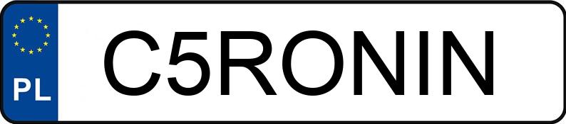 Numer rejestracyjny C5RONIN posiada BMW 745i Kat. MR`02 E3 E65/E66 Aut.