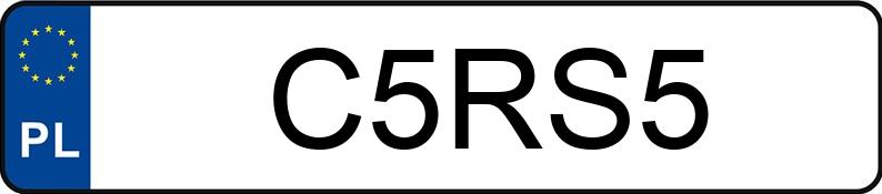 Numer rejestracyjny C5RS5 posiada AUDI RS5 Coupe Quattro 2.9 TFSI MR`20 E6d B9 Tiptronic