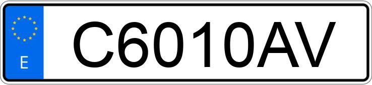 Numer rejestracyjny C6010AV posiada RENAULT 19