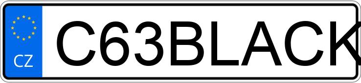 Numer rejestracyjny C63BLACK posiada MERCEDES C