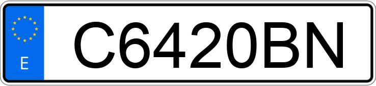 Numer rejestracyjny C6420BN posiada CITROEN AX