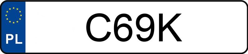 Numer rejestracyjny C69K posiada CHEVROLET CAMARO CONVERTIBLE