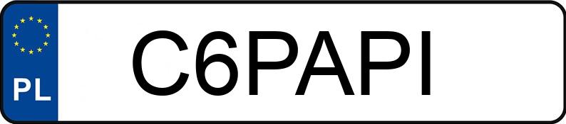 Numer rejestracyjny C6PAPI posiada AUDI A6