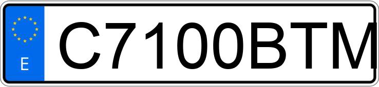 Numer rejestracyjny C7100BTM posiada AIXAM A 721