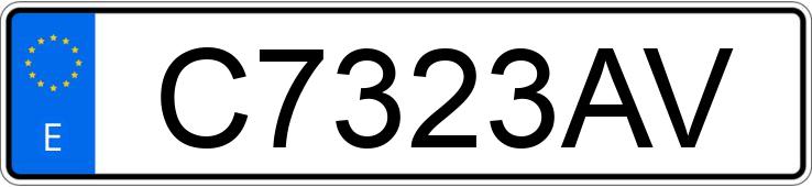 Numer rejestracyjny C7323AV posiada PEUGEOT 205