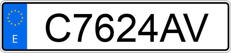 Die Registrierungsnummer C7624AV hat CITROEN BX