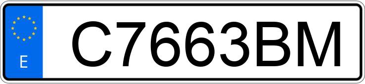 Numer rejestracyjny C7663BM posiada CITROEN AX