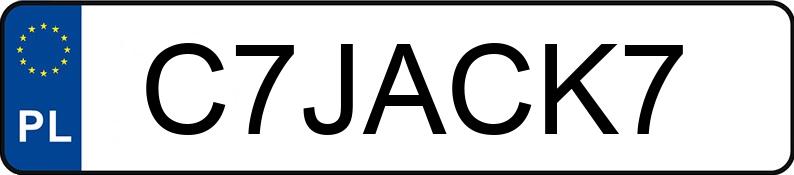 Numer rejestracyjny C7JACK7 posiada AUDI A6 LIMOUSINE