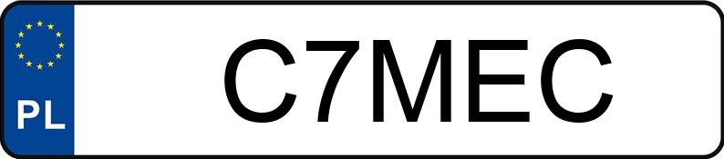 Numer rejestracyjny C7MEC posiada MERCEDES-BENZ CLS 500 MR`04 E3 219 CLS 500 MR`04 E3 219