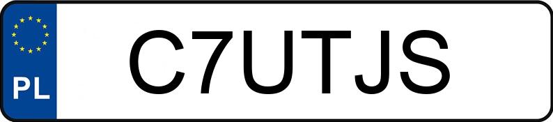 Numer rejestracyjny C7UTJS posiada AUDI Q7 50 TDI MR`24 E6d 4J Q7 50 TDI MR`24 E6d 4J